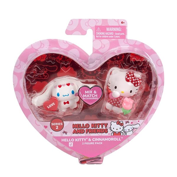 Hello Kitty Kalpten Kalbe 2'li Figür Seti Hello Kitty - Cinnamoroll