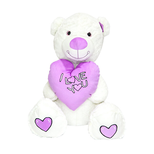 Kalpli I Love You Ayıcık Mor