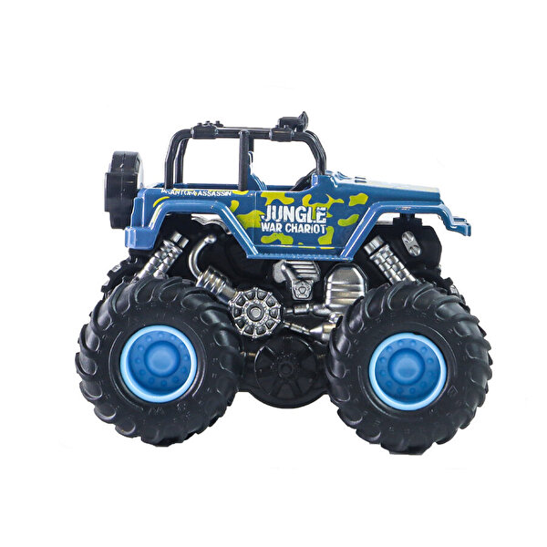 1:36 Ölçekli Sürtmeli Dev Tekerli Araçlar Mavi Jungle