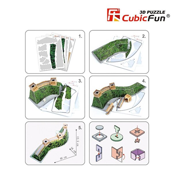Cubic Fun 3D Puzzle 55 Parça Çin Seddi