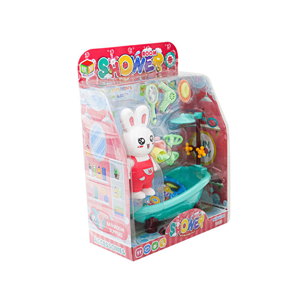 Minik Tavşan Banyoda Oyun Seti Aksesuarlı Banyo