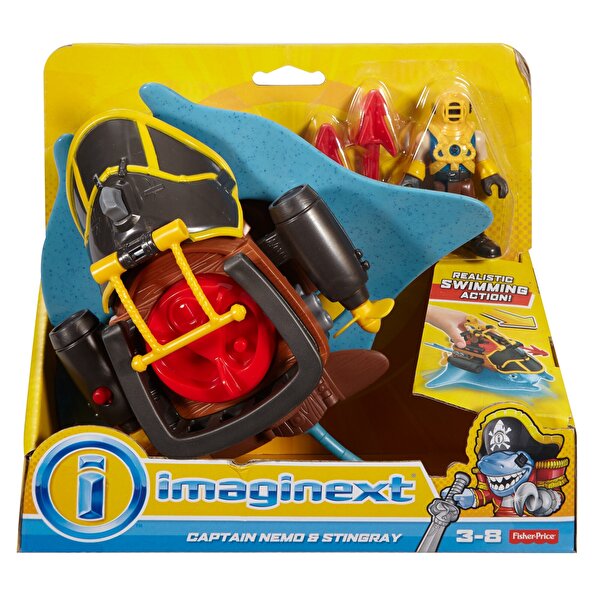 Imaginext Korsan Figür ve Aksesuarlar Captain Nemo ve Stingray DTH43
