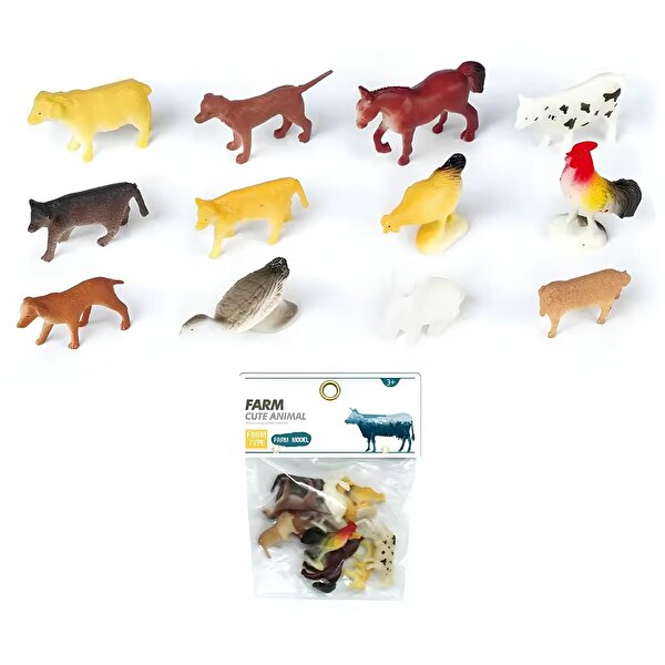 Çiftlik Hayvan Seti 12 Parça