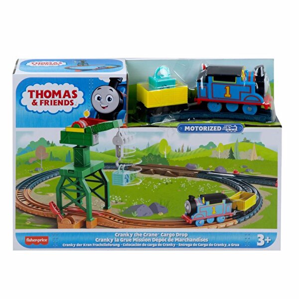 Thomas ve Arkadaşları Motorlu Tren Seti Cranky the Crane Cargo Drop HGY79