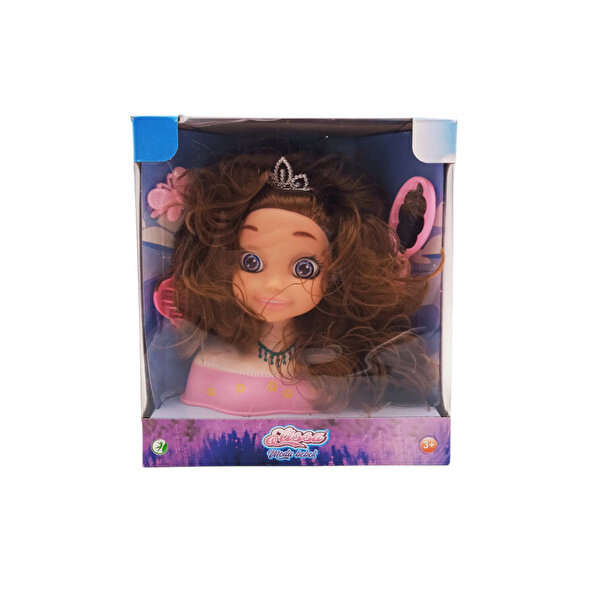 Ellisa Prenses Bebek Büst Seti Siyah Saçlı