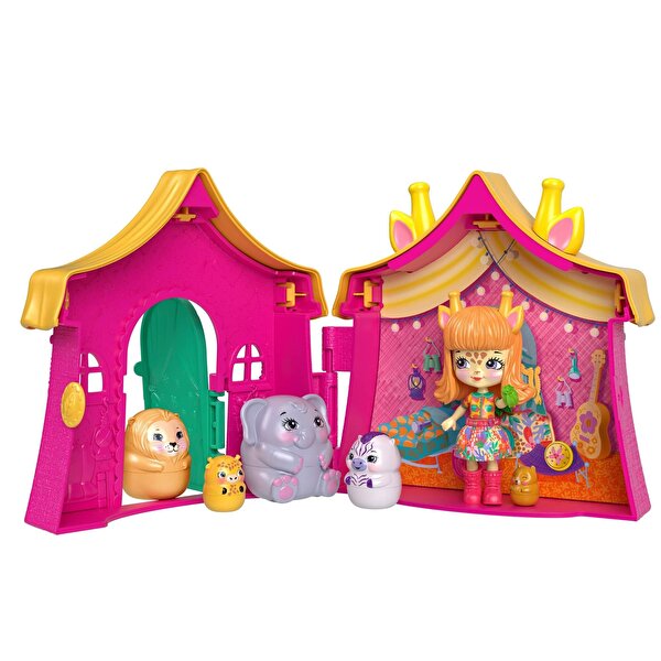 Enchantimals Secret Besties Bebek ve Ev Oyun Seti Zürafa Griselda'nın Çadırı HCF74