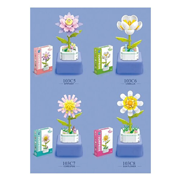 Saksıda Çiçek Yapım Seti Gold Chrysanthemum