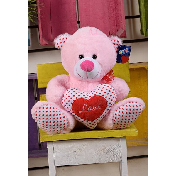 Kalpli Pembe Ayı 35 cm.