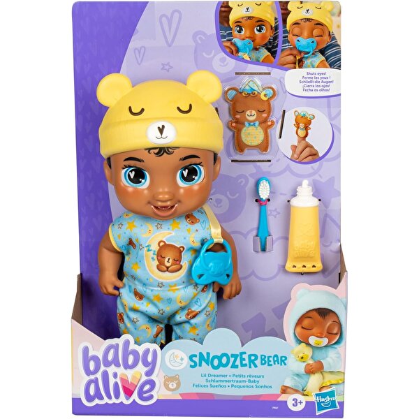 Baby Alive Lil Dreamer Snoozer Bear Sleepy Bebek F9967
