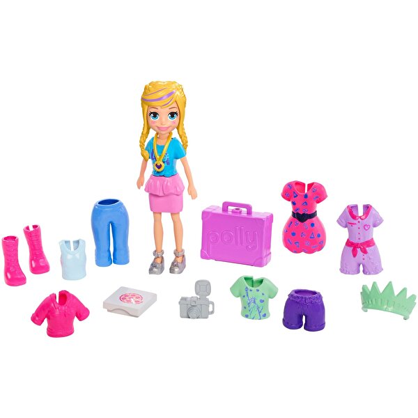 Polly Pocket Seyahatte Oyun Seti Sarı Saçlı GDM14