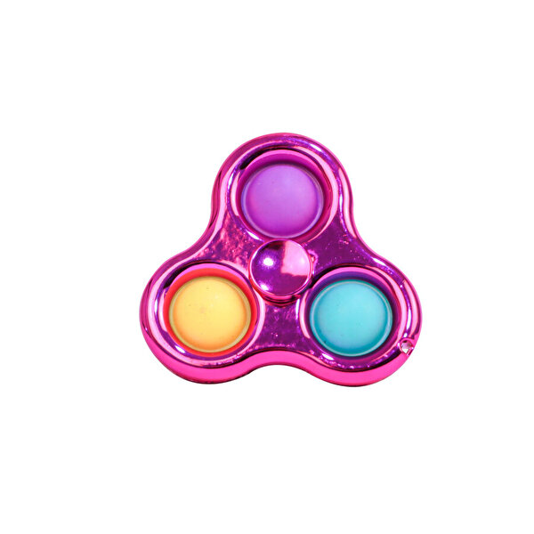 3 Parmak Metalize Stres Çarklı Pop It