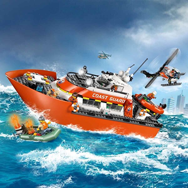 LEGO City Sahil Güvenlik Kurtarma Botu ve Helikopteri 60504