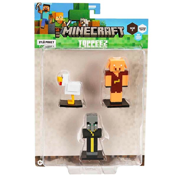 Minecraft 3D Toppeez 3'lü Figür Seti 1