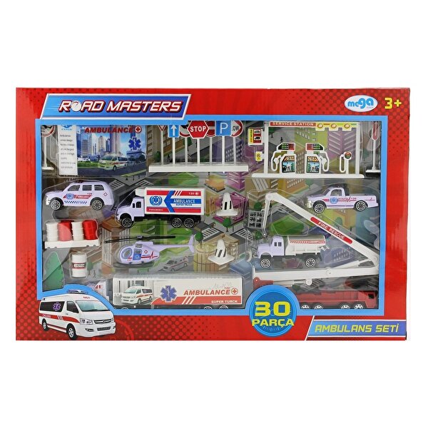 Metal Ambulans Seti 30 Parça