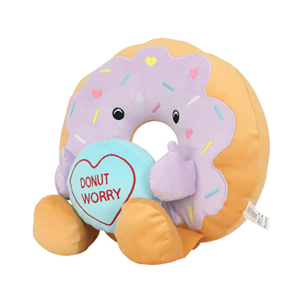 Donut Peluş Mor Yastık