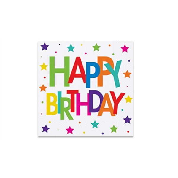 Superstar Happy Birthday Kağıt Peçete 33x33 Cm 16 Adet
