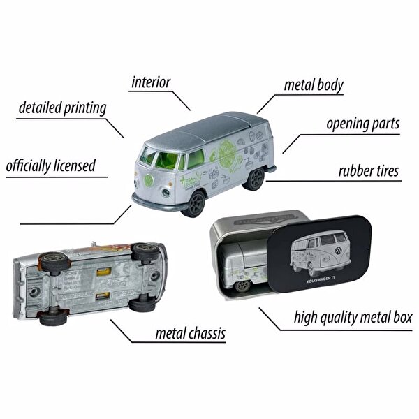 Majorette Vintage Deluxe Metal Araba Serisi Wolkswagen T1