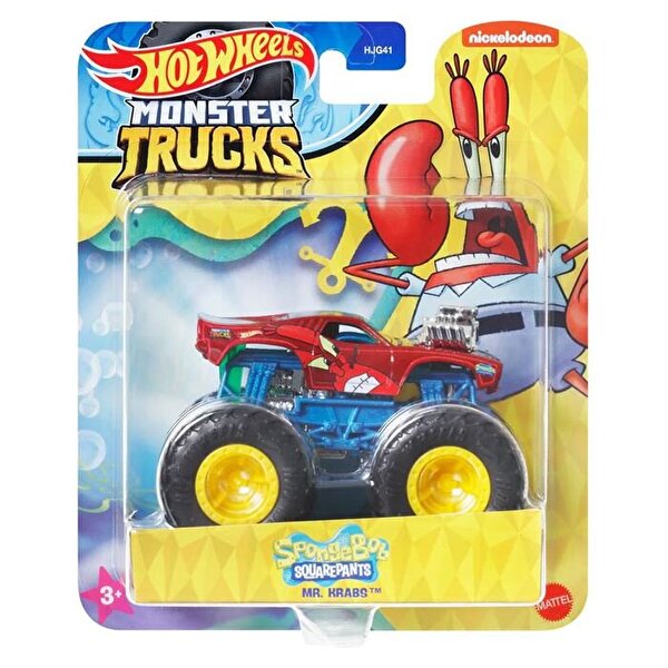 Hot Wheels Monster Trucks Gösteri Dünyası Temalı 1:64 Arabalar Mr. Krabs HWN79