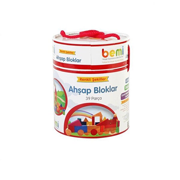 Bemi Ahşap Bloklar 39'lu Silindir Kutu