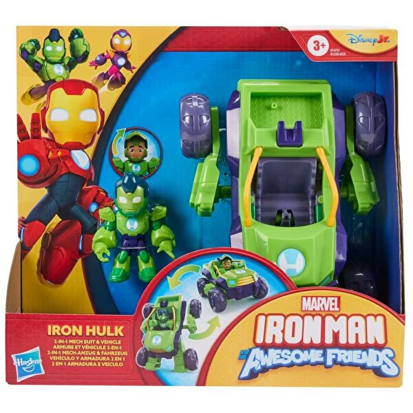 Marvel Iron Man ve Muhteşem Arkadaşları Hulk 2'si 1 Arada Araç Seti G1475