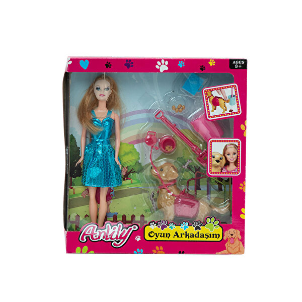 Anlily Kutulu Oyun Arkadaşım Köpek Mavi̇ Elbiseli