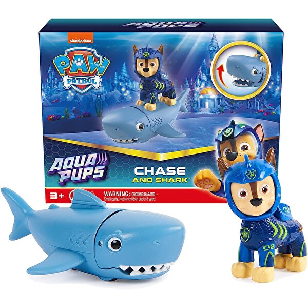 Paw Patrol Aqua Pups Rocky Sawfi̇sh Chase And Shark