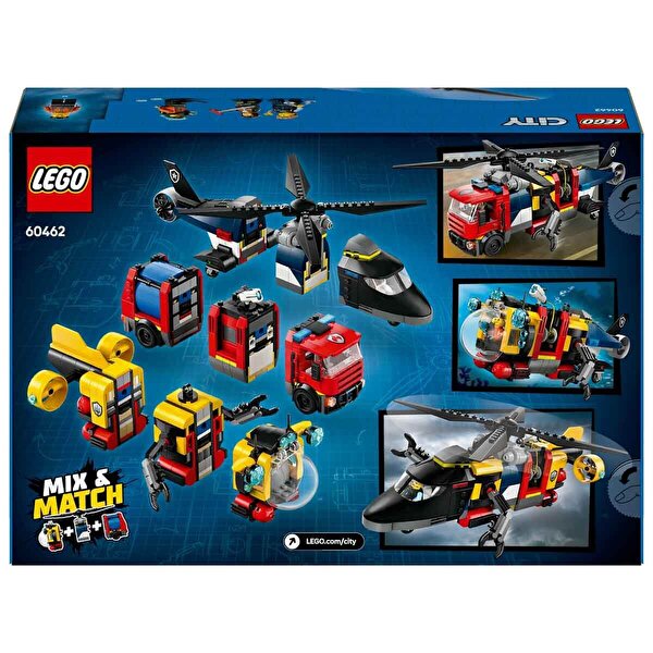 LEGO City Helikopter İtfaiye Kamyonu ve Denizaltı Karışımı 60462