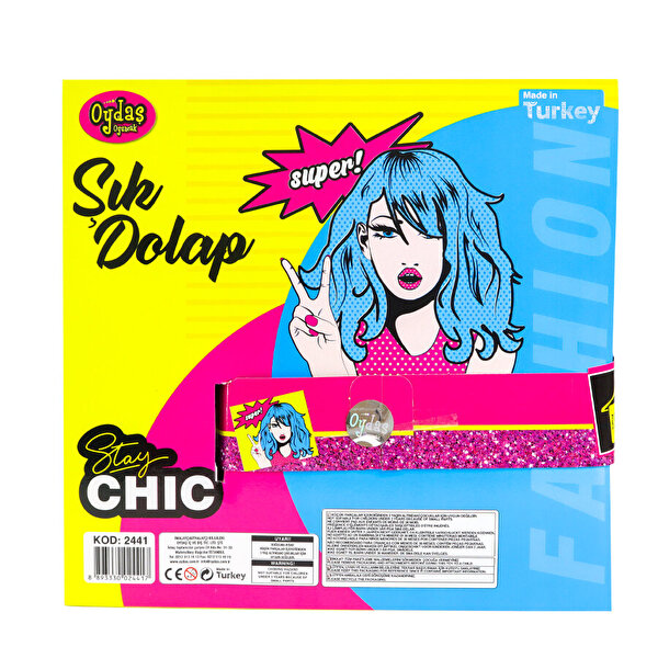 Anlily Elbise Dolabı Bebekli Koyu Pembe