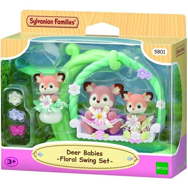 Sylvanian Families Geyik Bebeklerin Çiçekli Salıncak Seti