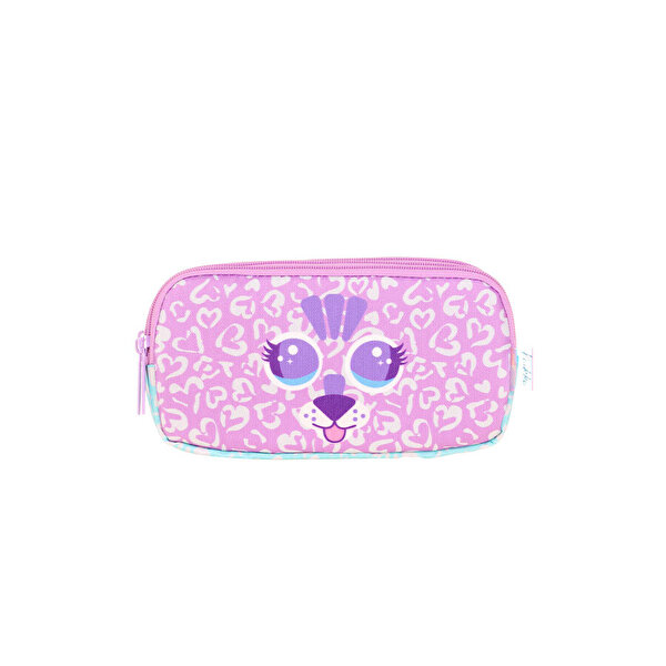 Kaukko Kids 3 Bölmeli Cute Face Tiger Kalem Çantası