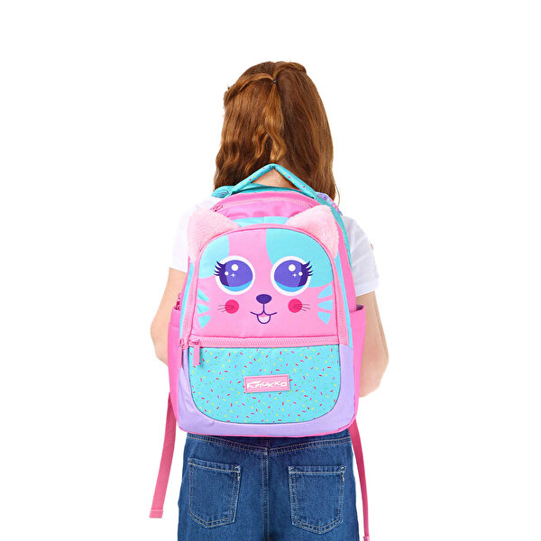 Kaukko Kids Cute Face Mouse Okul Çantası