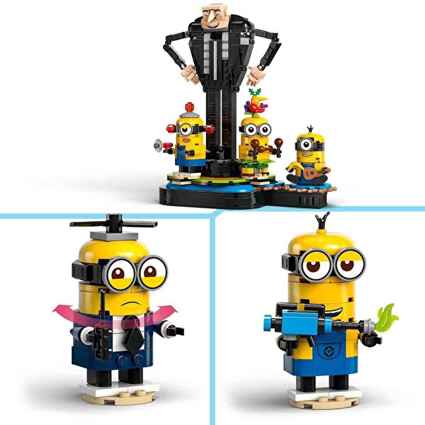 LEGO Despicable Me 4 Yapım Parçalarından Gru ve Minyonlar 75582