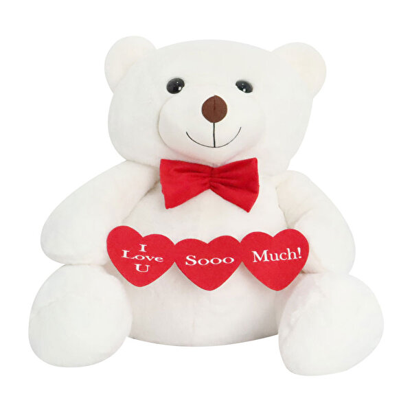 Papyonlu Beyaz Ayıcık 60 Cm