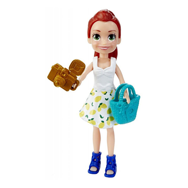 Polly Pocket ve Moda Aksesuarları Seti Turuncu Saçlı GFT91