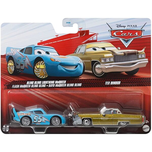 Cars İkili Karakter Araçlar Bling Bling Lightning Mcqueen & Tex Dinoco JDH42
