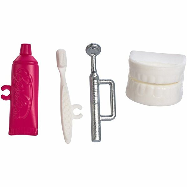 Barbie ve Meslekleri Oyun Setleri Siyah Saçlı Diş Doktoru FXP17