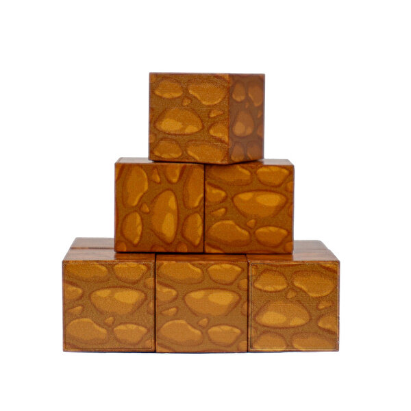 Magnivity Manyetik Bloklar Kahverengi Odun Desenli Blok 9 Parça
