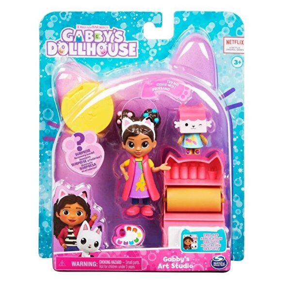 Gabby's Dollhouse Cat Tivity Aksesuarlı Oyun Seti Art Studio