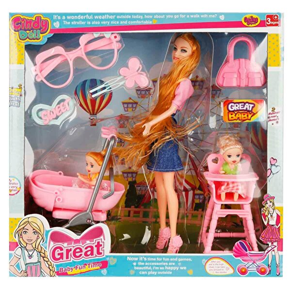 Cindy Pusetli ve Mama Sandalyeli Oyun Seti