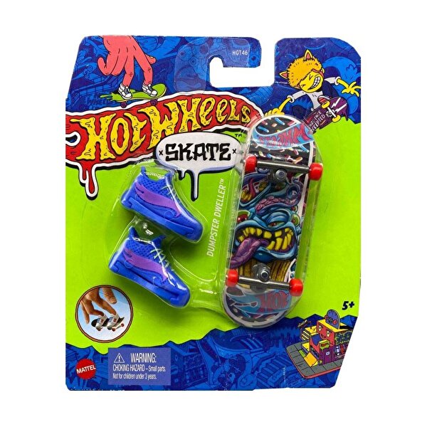 Hot Wheels Skate Parmak Kaykay Ve Ayakkabi Paketleri̇ Dumpster Dweller HNG44