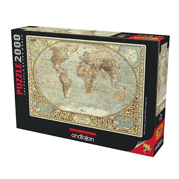 Anatolian 2000 Parça Puzzle Dünya Haritası