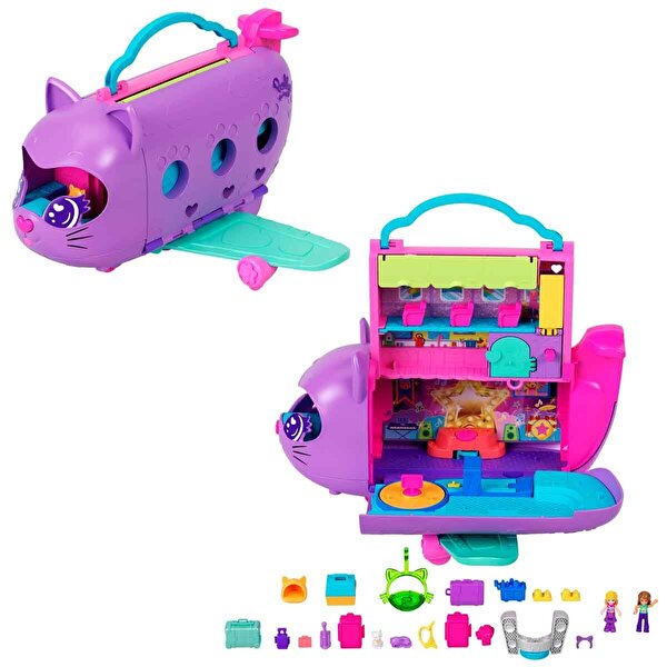 Polly Pocket Minik Kedi Hava Yolları Oyun Seti HWP19