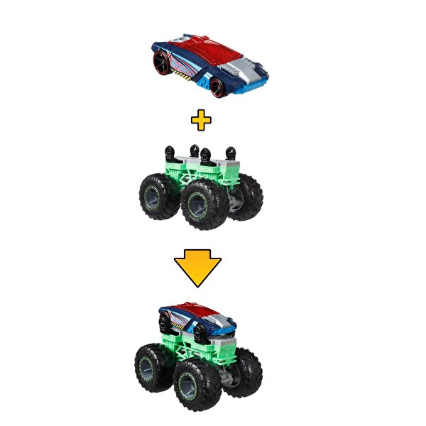 Hot Wheels Monster Trucks Dev Tekerlek Ustası Serisi Bone Sharkruser GWW15