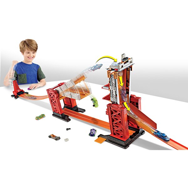 Hot Wheels Track Builder Bloklu Köprü Macerası Yarış Seti