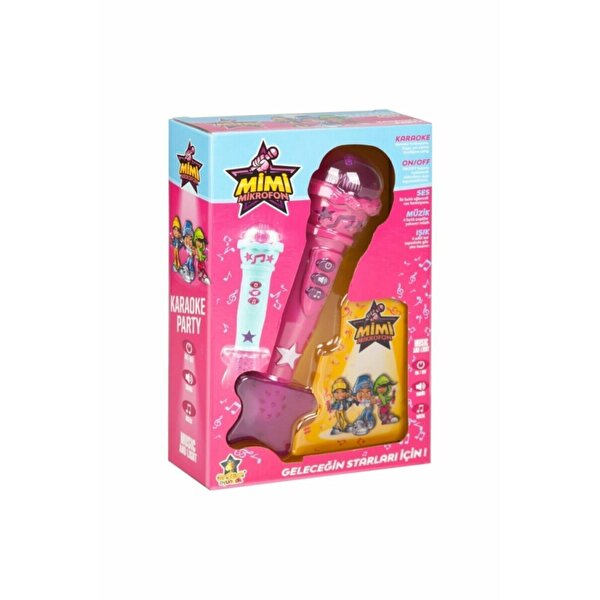 Erdem Sesli Işıklı Mikrofon Pembe Fuşya