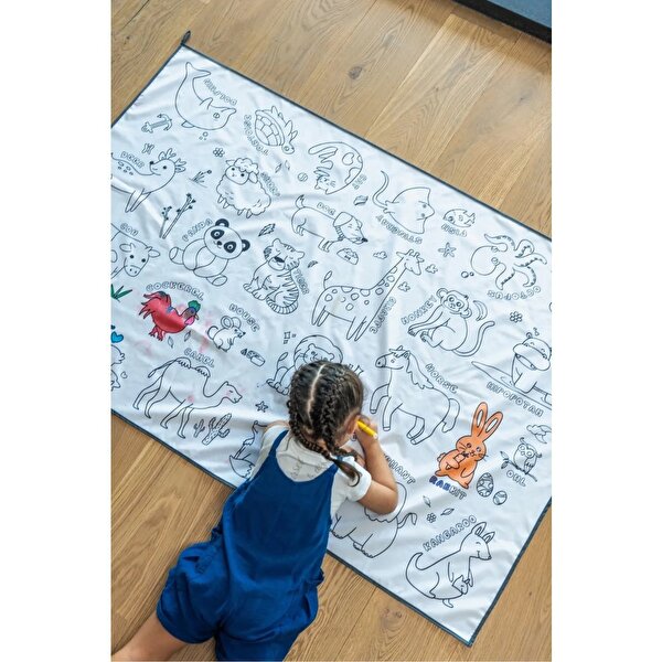 Matrax Oyuncak Boyama Halısı ve 12'li Boya Kalemi Seti