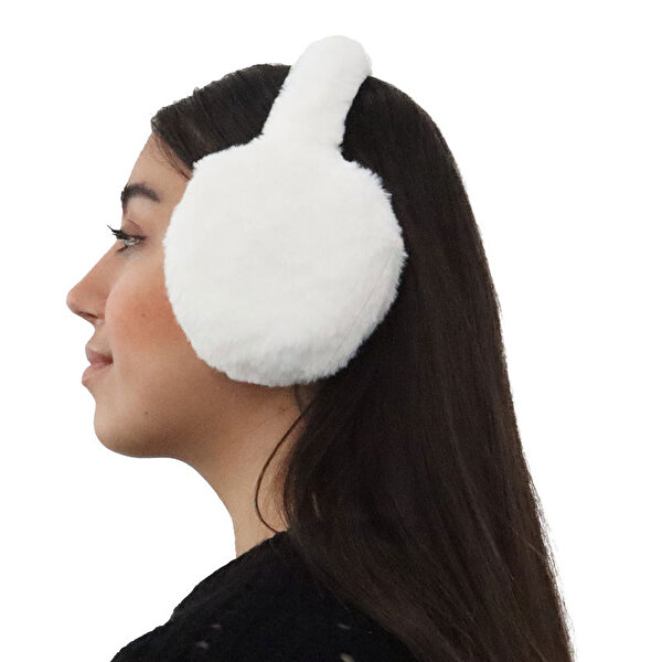 Peluş Kulaklık Beyaz
