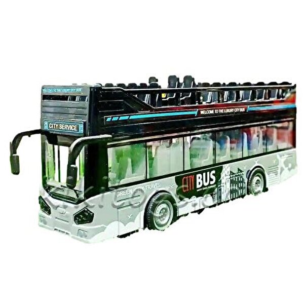 Sür Gitsin Üstü Açık Sesli Müzikli Otobüs 30 Cm