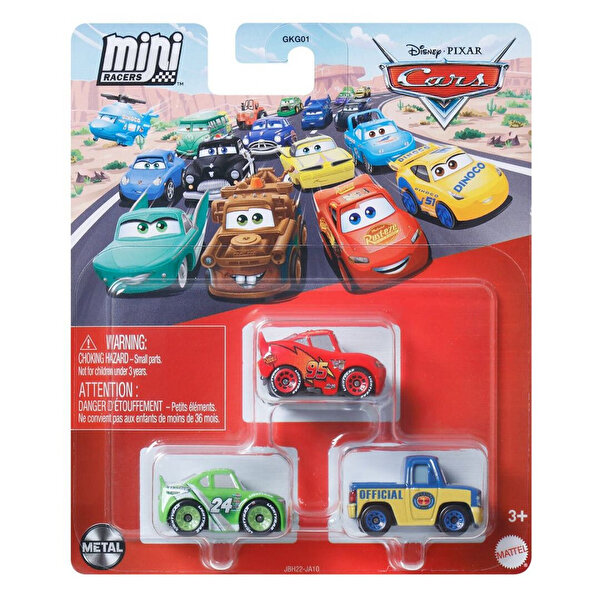 Cars Mini Karakter Arabalar Üçlü Paket JBH22