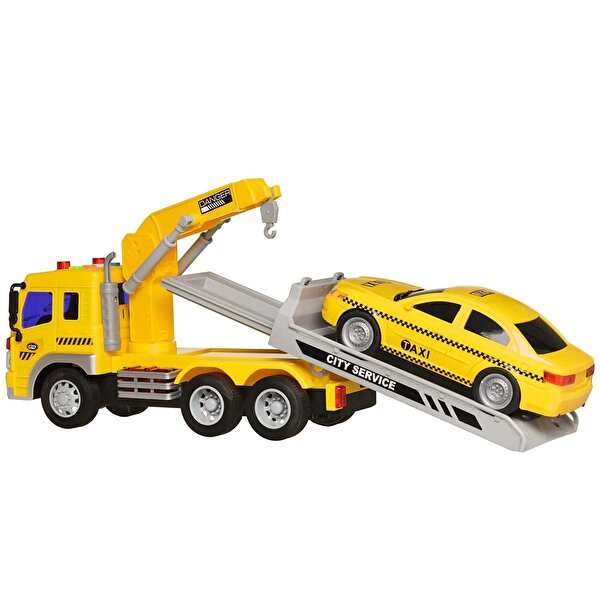 Wenyi 1:16 Ölçek Vinçli Araba Çekicisi ve Taksi